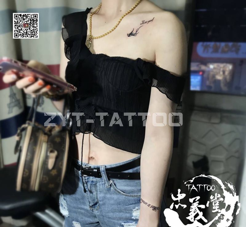 小清新纹身图片_成品清新几何纹身图案