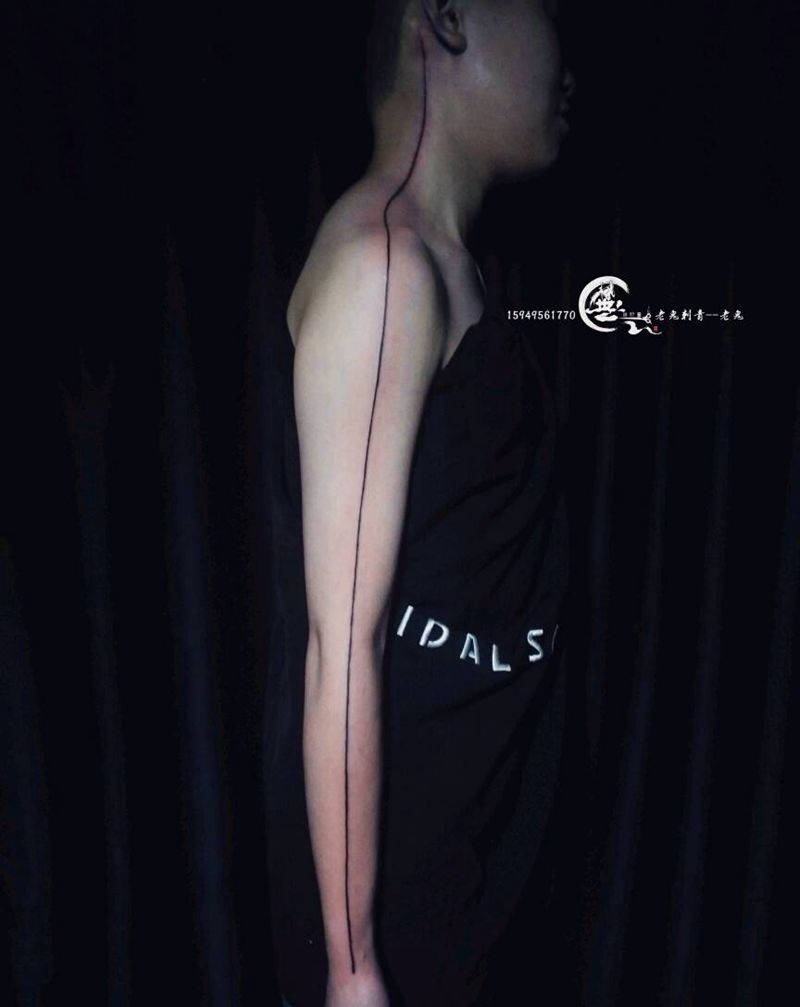 线纹身图片_几何成品纹身图案