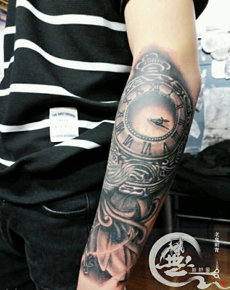 欧美风格纹身图片_手臂欧美成品纹身图案