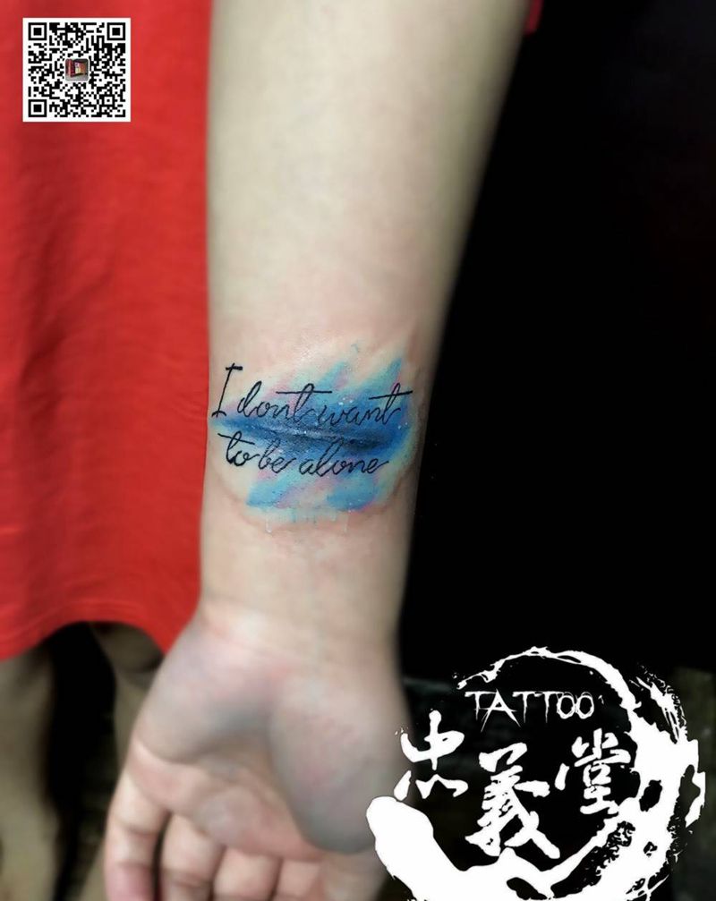 水彩英文纹身图片_成品习俗几何字符纹身图案