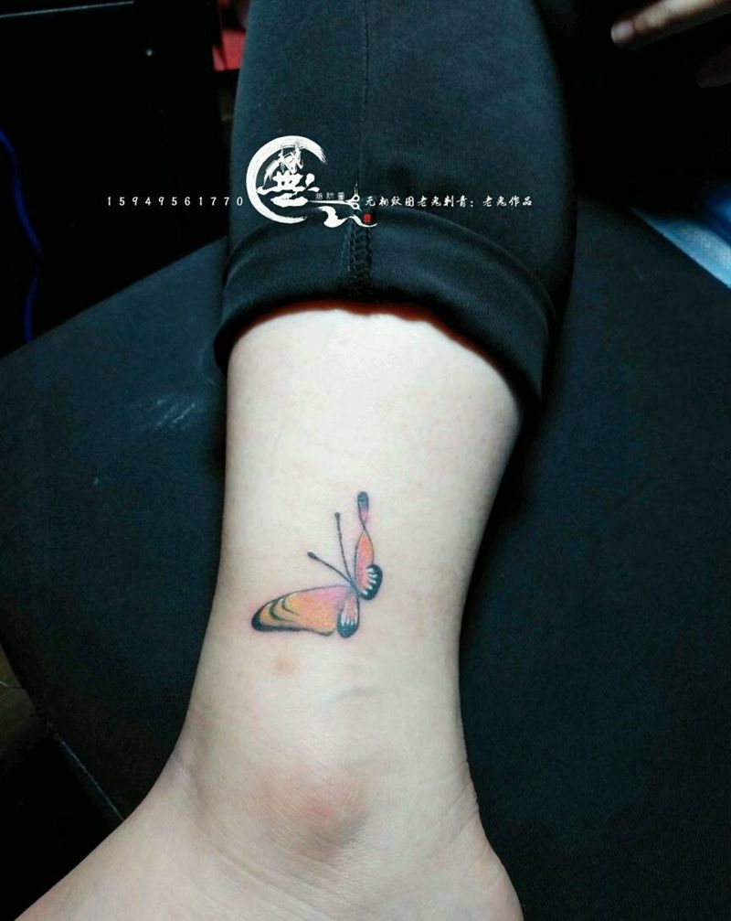 蝴蝶纹身图片_清新成品纹身图案