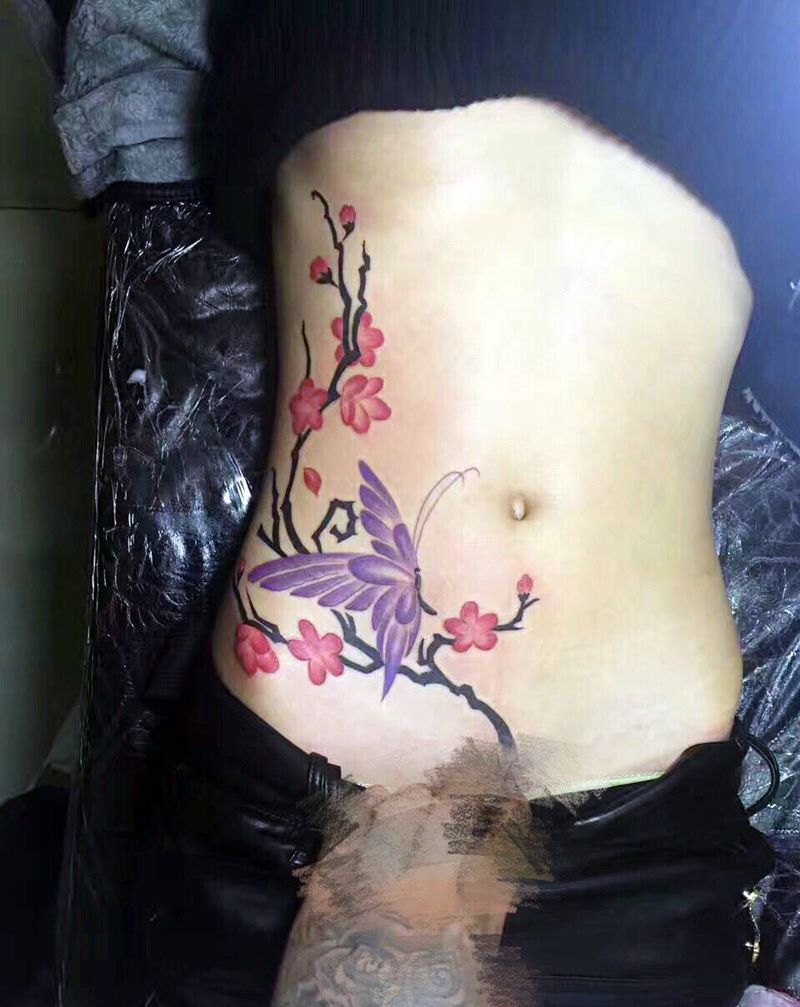 蝶恋花纹身图片