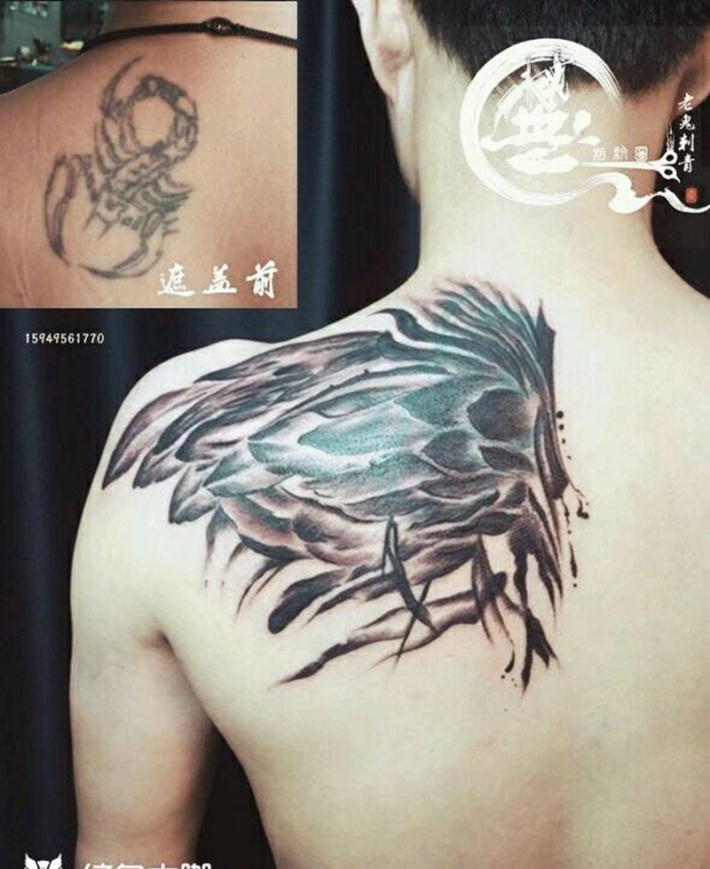 遮盖纹身图片_遮盖成品纹身图案