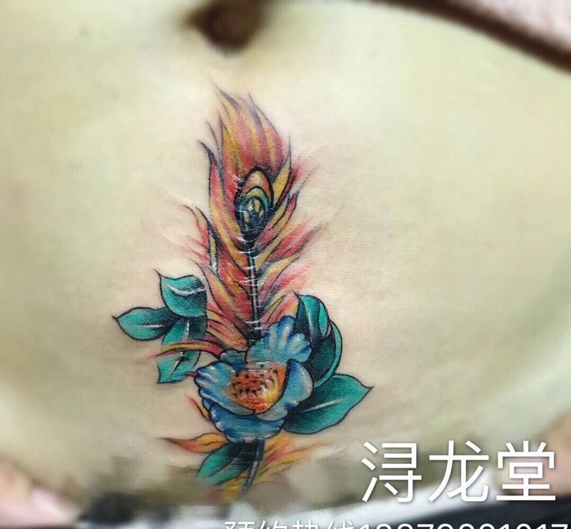 遮盖疤痕纹身图片