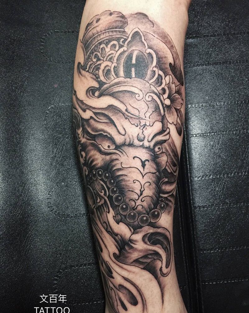 象神纹身图片