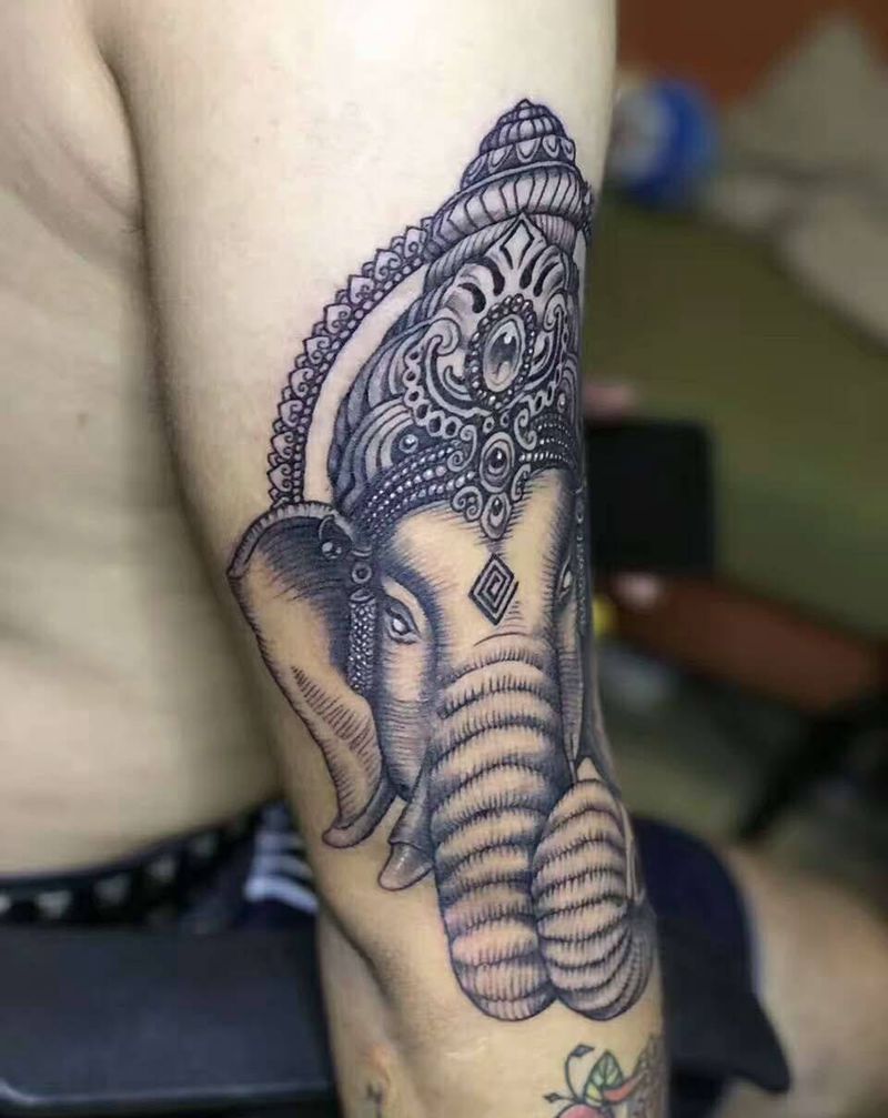 象神纹身图片