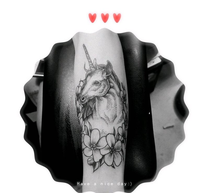 独角兽纹身图片