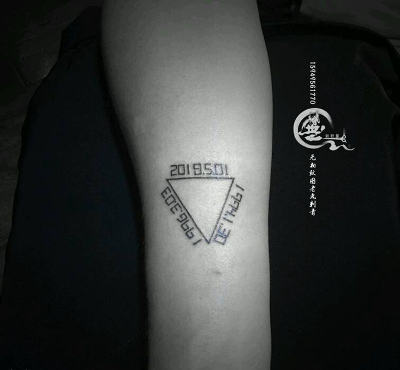 这个是啥数字纹身图片_手部字母咯纹身图案