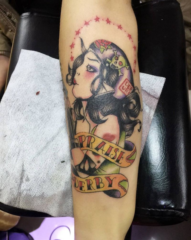 欧美女郎纹身图片