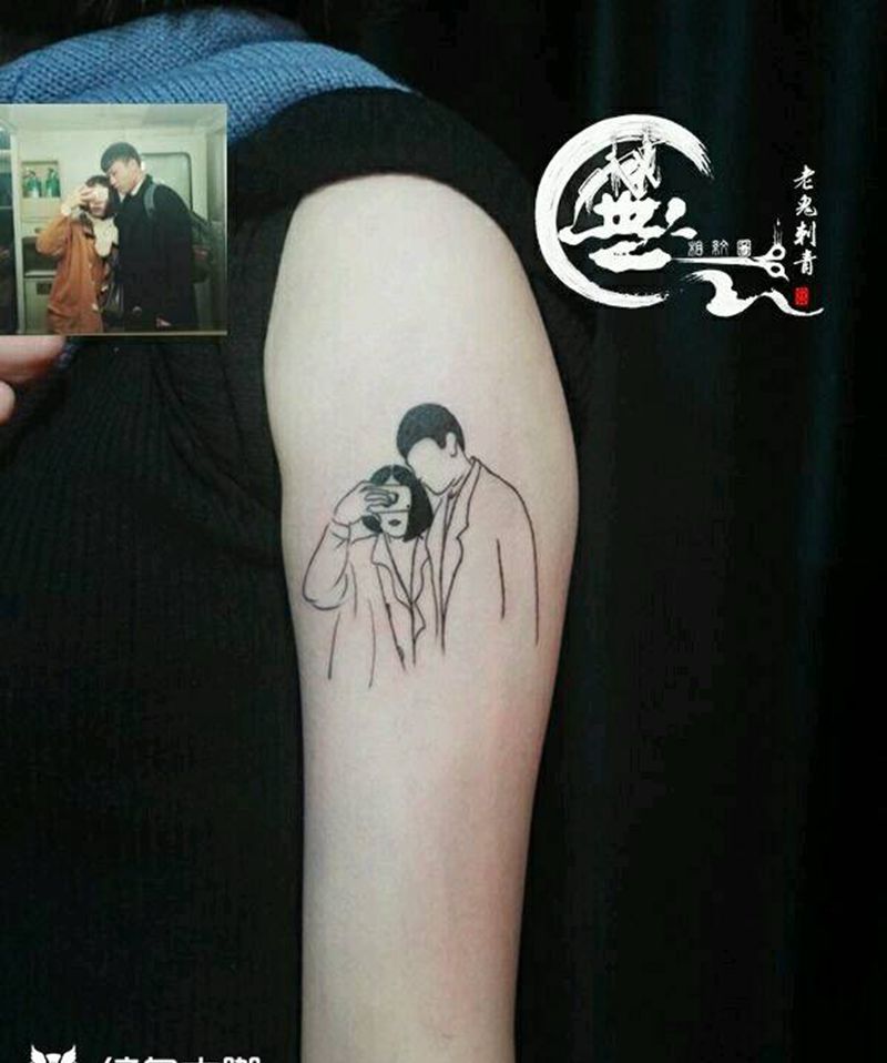 把照片纹在身上纹身图片_手臂清新原创成品纹身图案