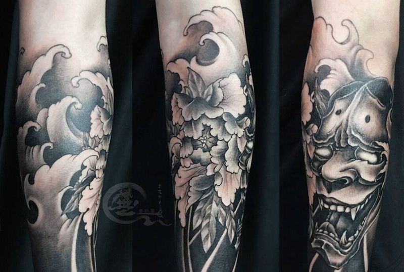 包小臂纹身图片_手臂新传统纹身图案