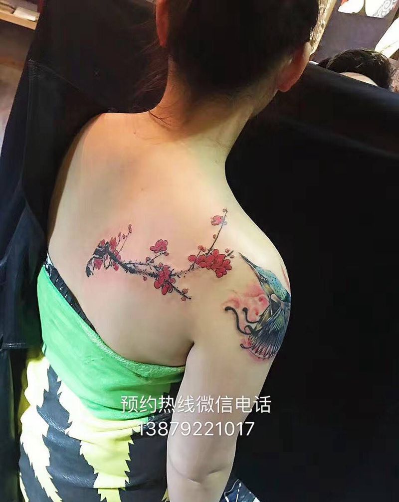 花纹身图片_彩色原创植物动物清新成品纹身图案