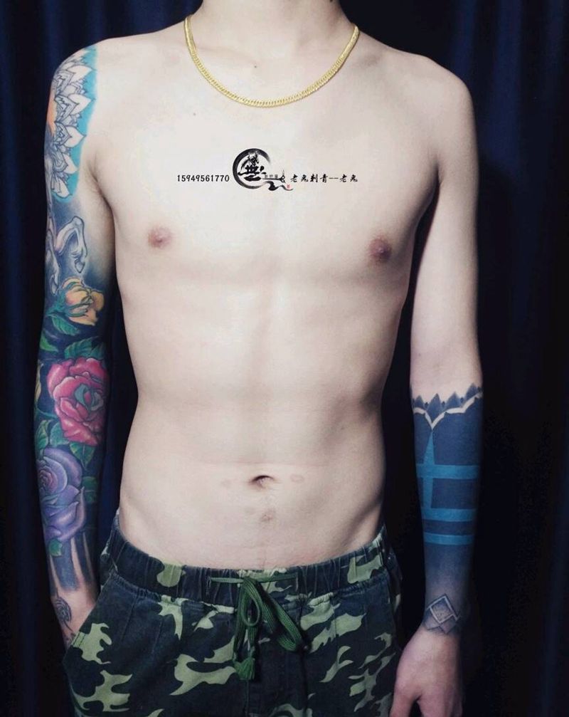 花臂，小黑臂纹身图片_手臂欧美原创成品纹身图案