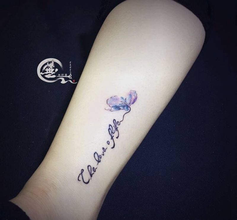 小清新纹身图片_脚部小清新纹身图案