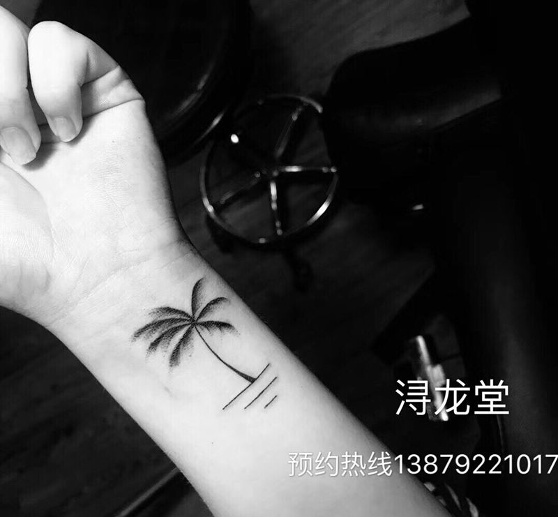 椰子树纹身图片