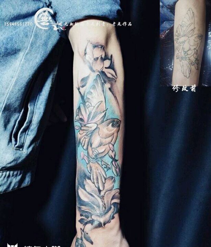 修改添加纹身图片_手臂传统原创修改成品纹身图案