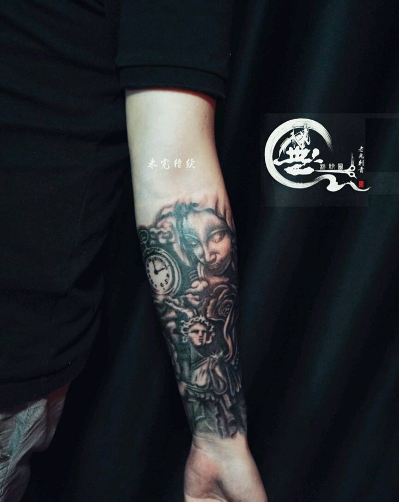 欧美小臂纹身图片_手臂欧美纹身图案