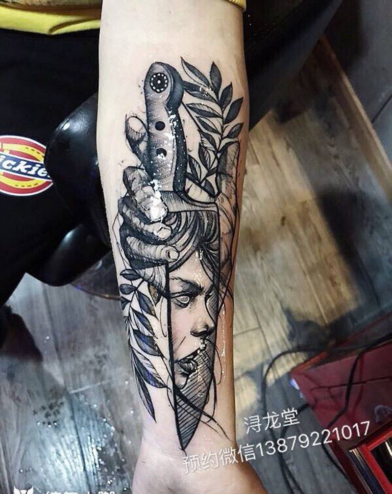 欧美风纹身图片_手臂纹身图案