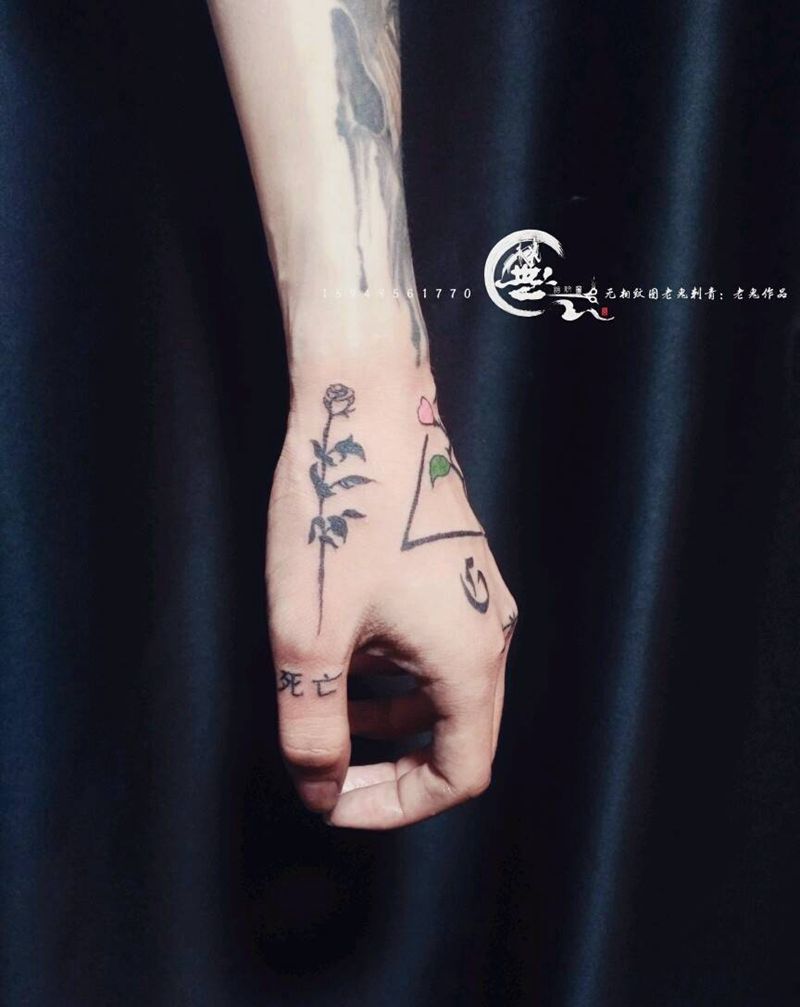 欧美范纹身图片_手臂手部欧美成品纹身图案
