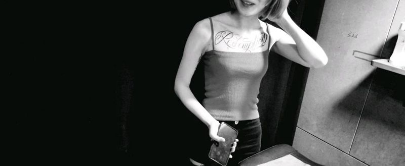 随手花体纹身图片