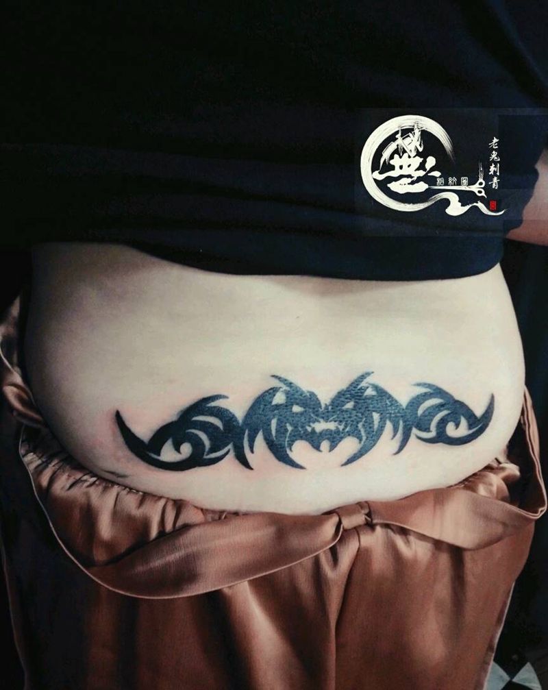 图腾纹身图片_腰部图腾成品纹身图案