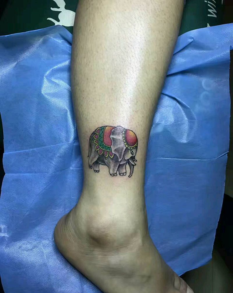 大象纹身图片