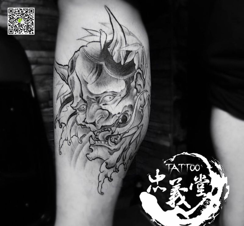 般若纹身图片_成品传统人物原创情侣图腾纹身图案