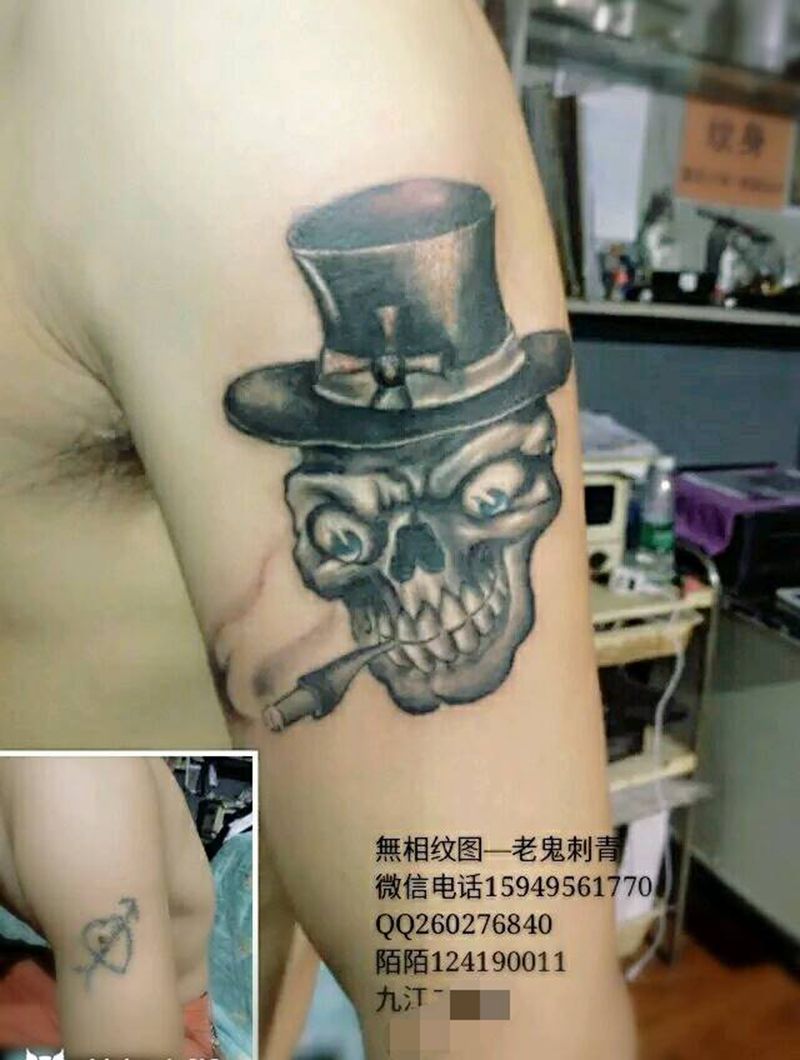 遮盖纹身图片_手臂成品纹身图案