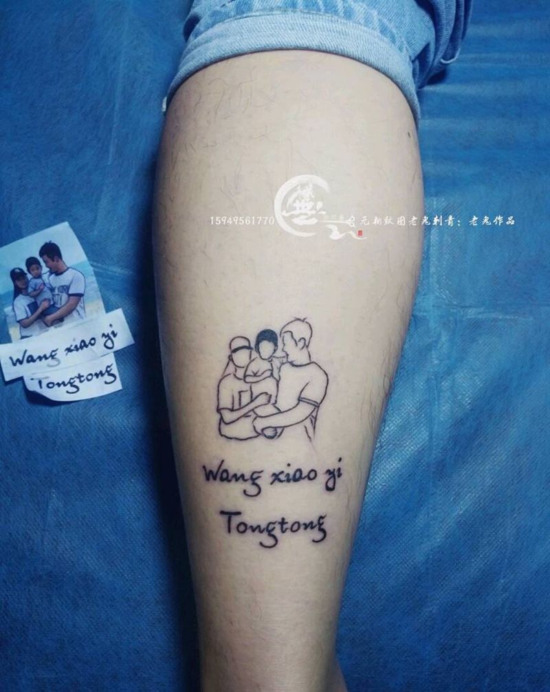 简笔画纹身图片_脚部清新原创成品纹身图案