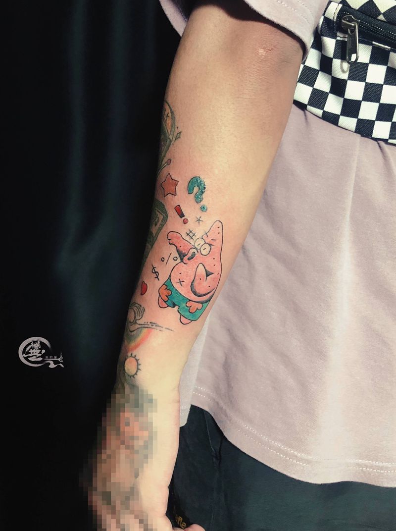 海大星纹身图片_Old School纹身图案