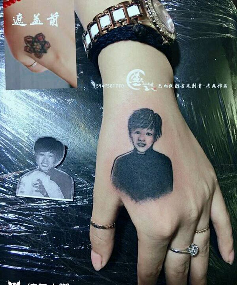 遮盖作品纹身图片_手部人物原创遮盖成品纹身图案