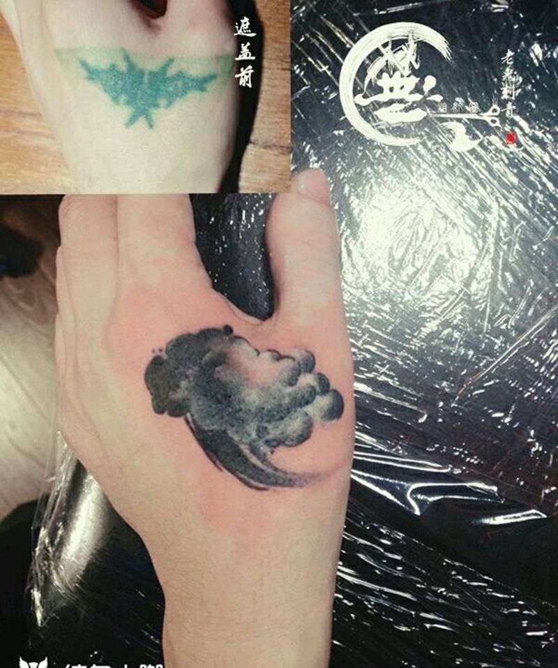 遮盖纹身图片_手部传统原创遮盖成品纹身图案