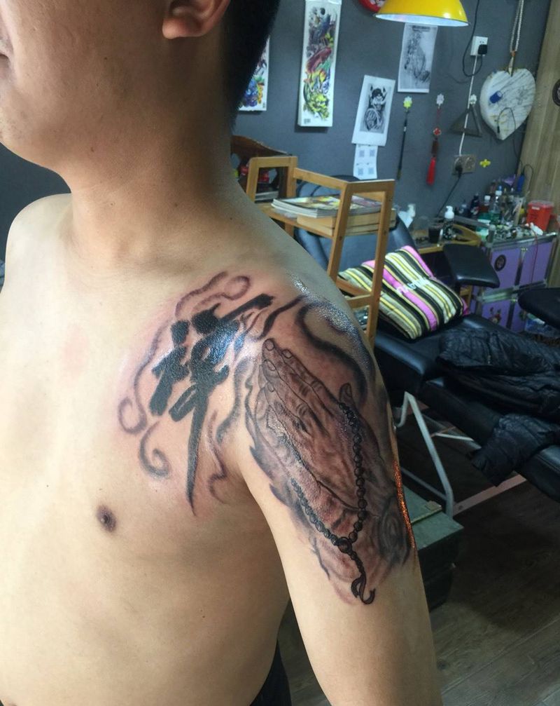 佛手禅纹身图片