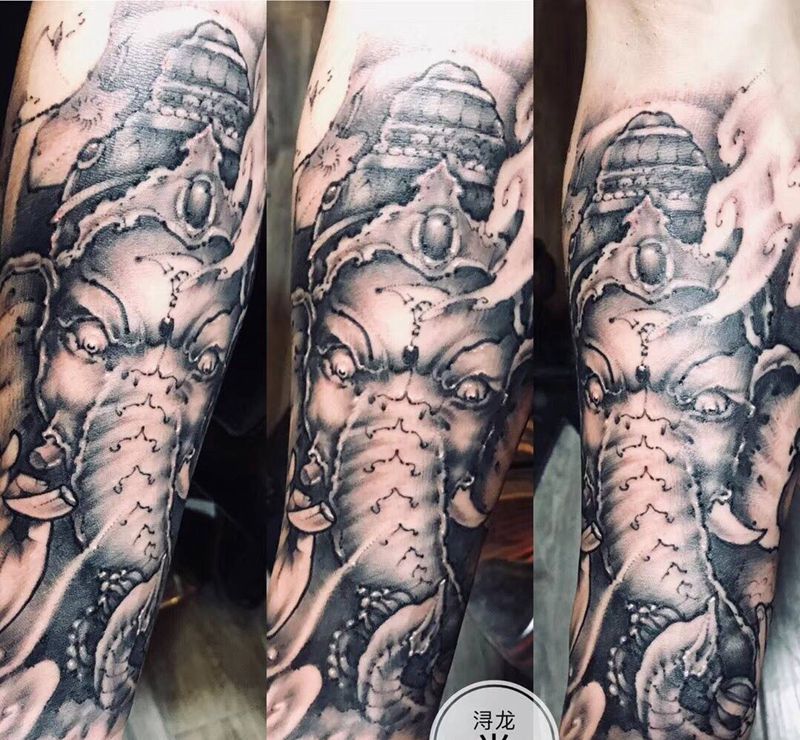象神纹身图片