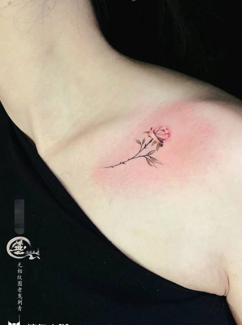 小清新纹身图片_肩部小清新纹身图案