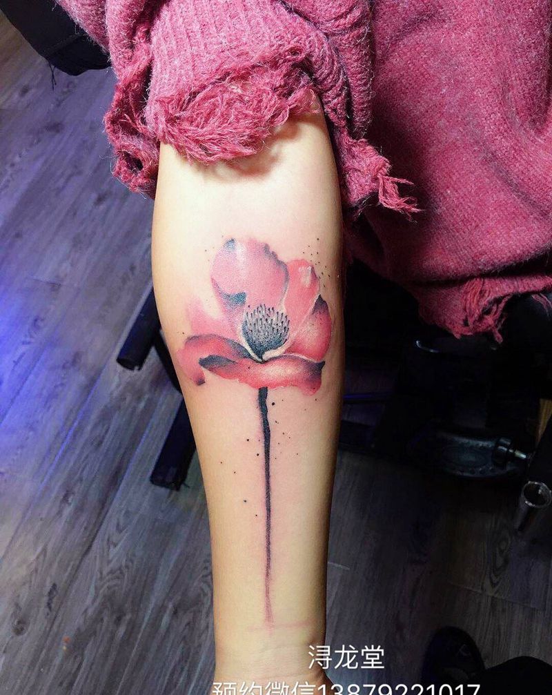 花纹身图片_彩色纹身图案