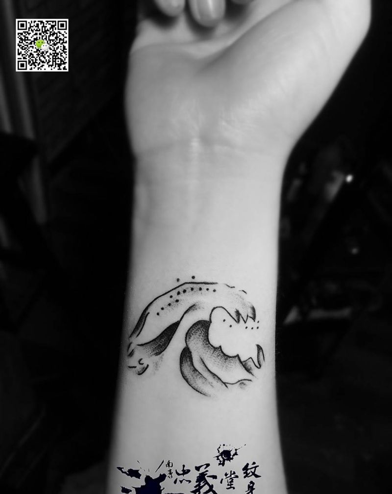 小清新纹身图片_成品清新几何纹身图案