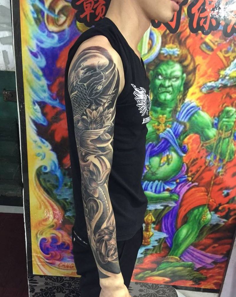 花臂作品纹身图片