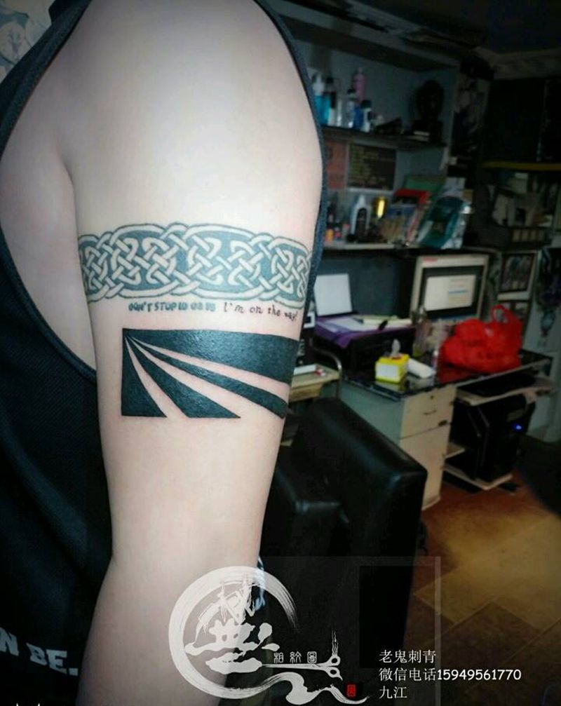 臂环纹身图片_手臂图腾成品纹身图案