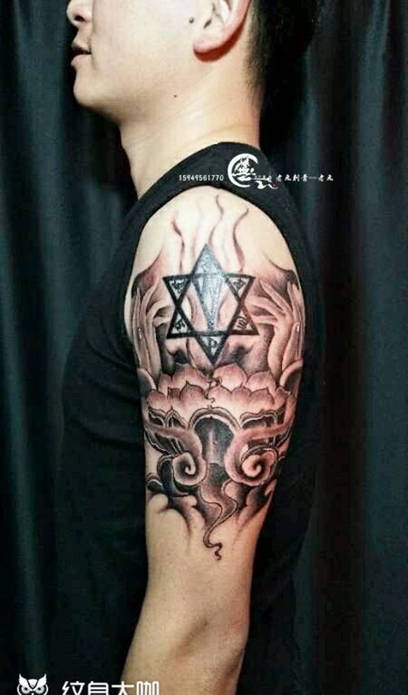 添加大臂纹身图片_手臂传统原创成品纹身图案