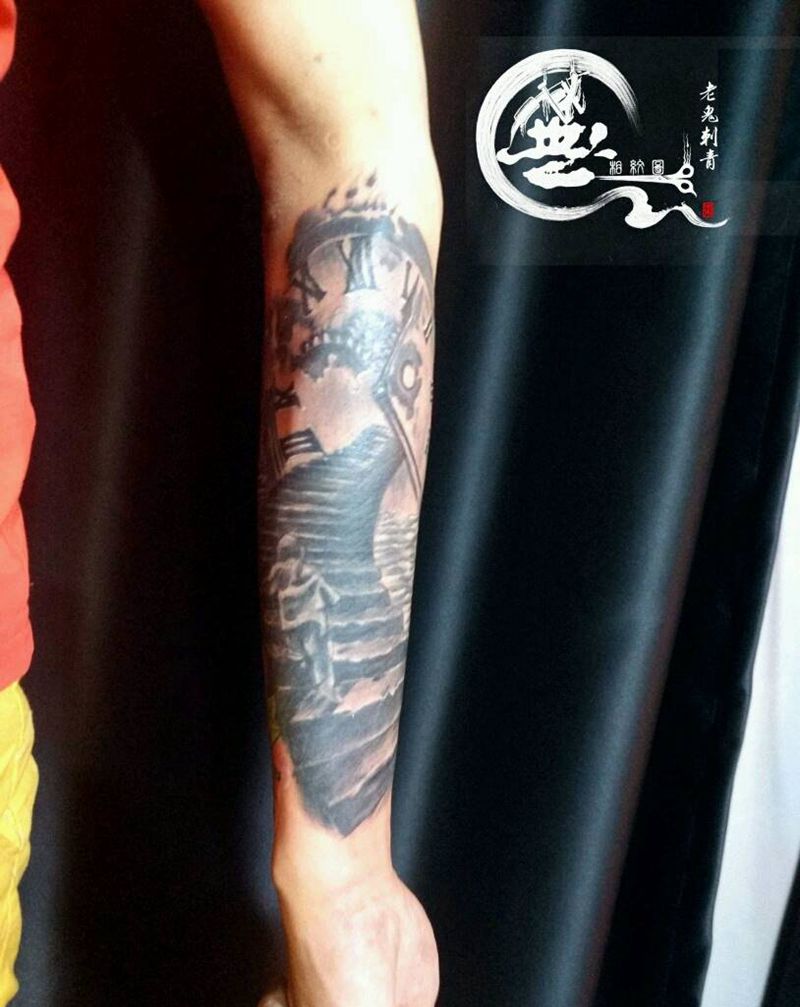 欧美小臂纹身图片_手臂欧美成品纹身图案