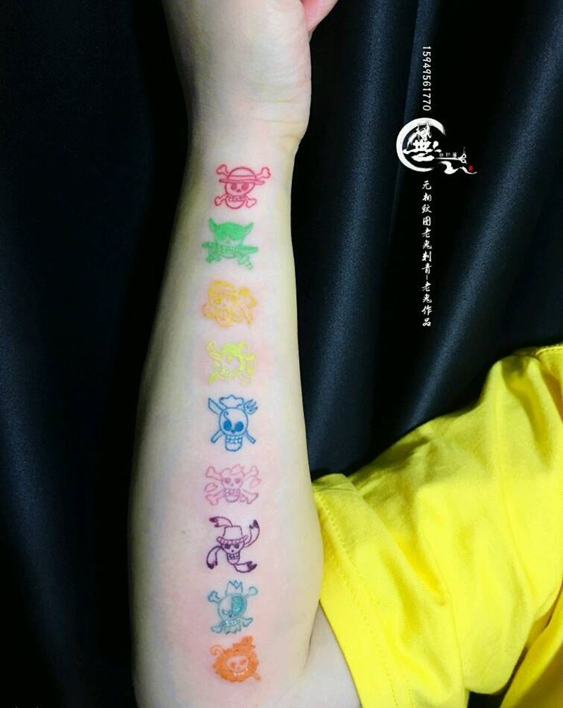 动漫纹身图片_手臂动漫纹身图案