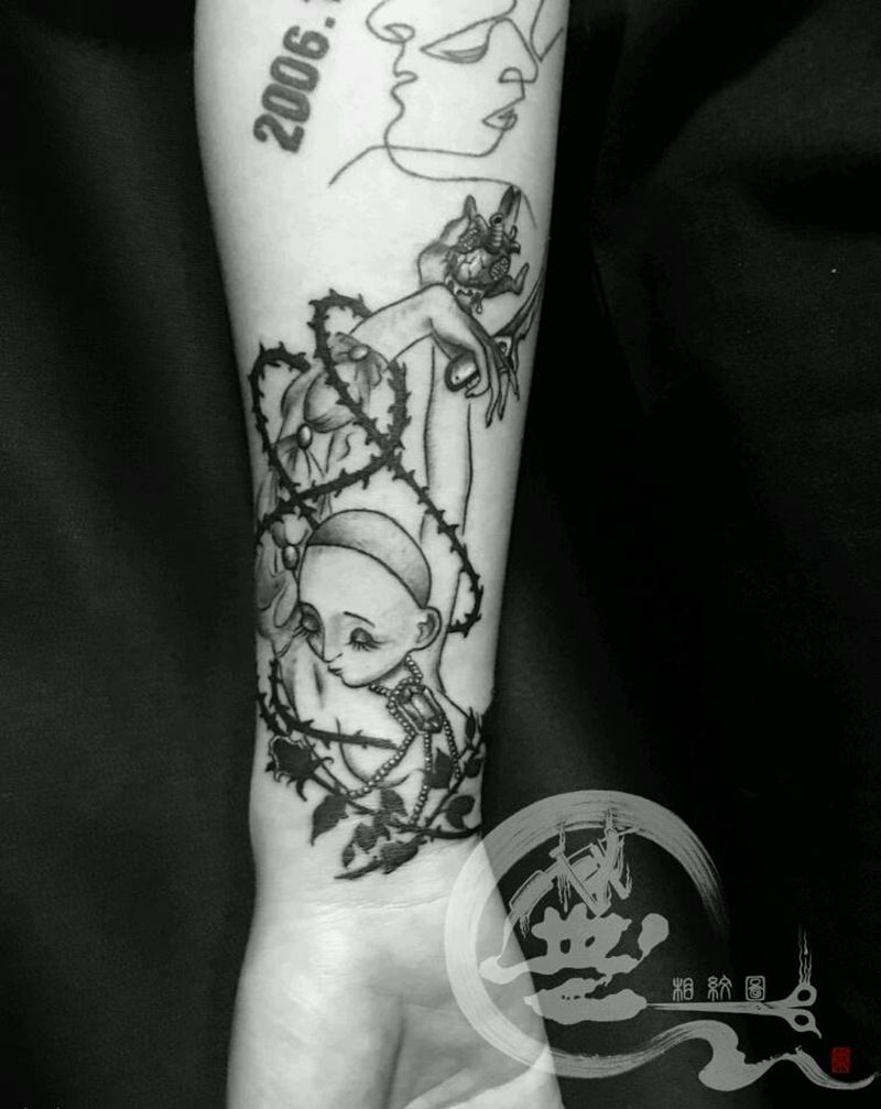 暗黑风格纹身图片_手臂暗黑系纹身图案