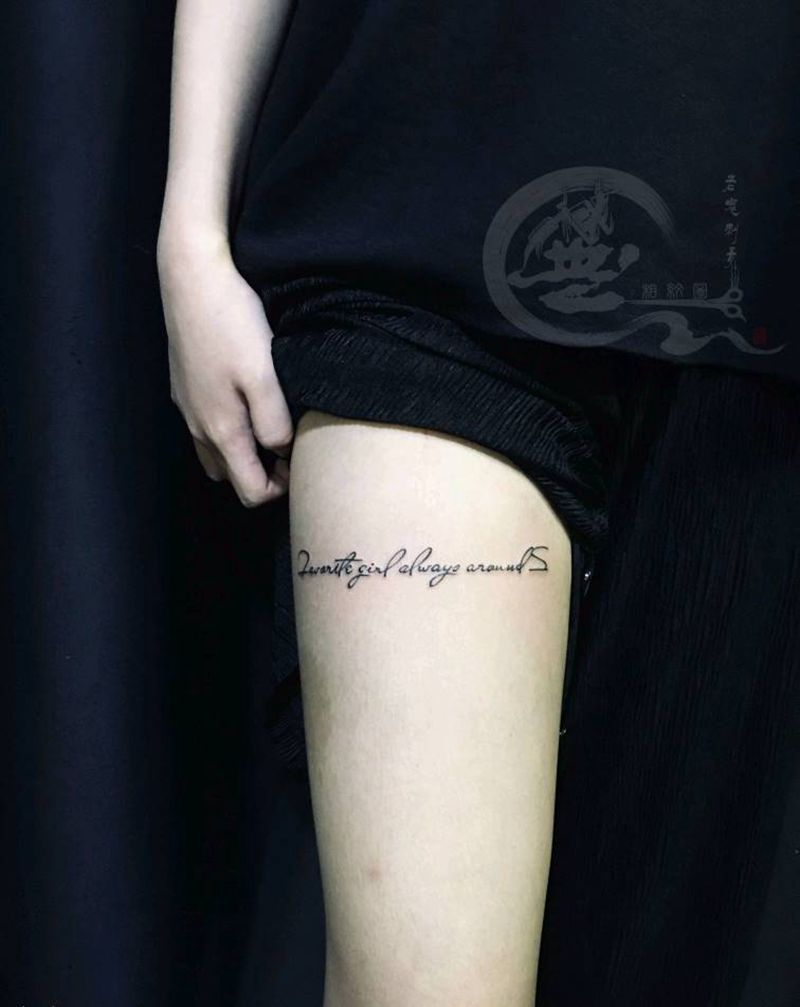 字母一组纹身图片_腰部手臂字母纹身图案