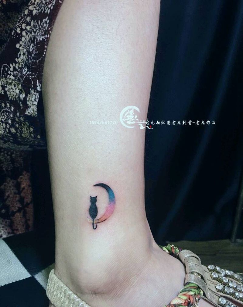 小清新纹身图片_脚部清新成品纹身图案