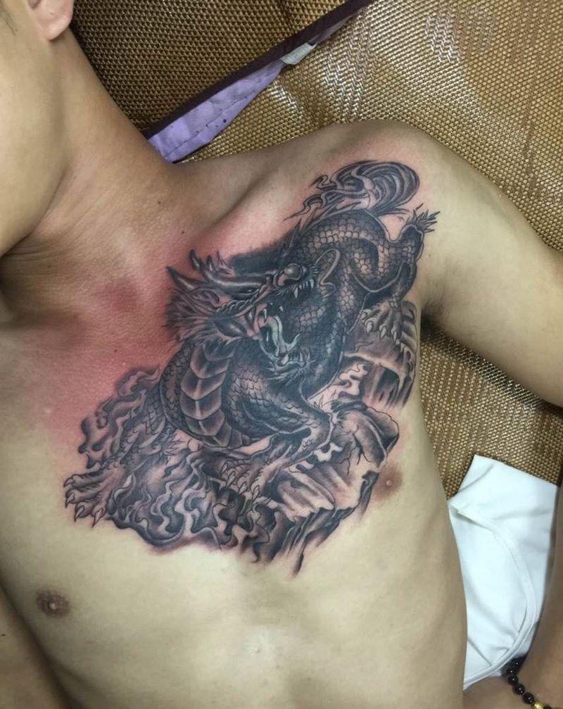 遮盖作品 麒麟纹身图片