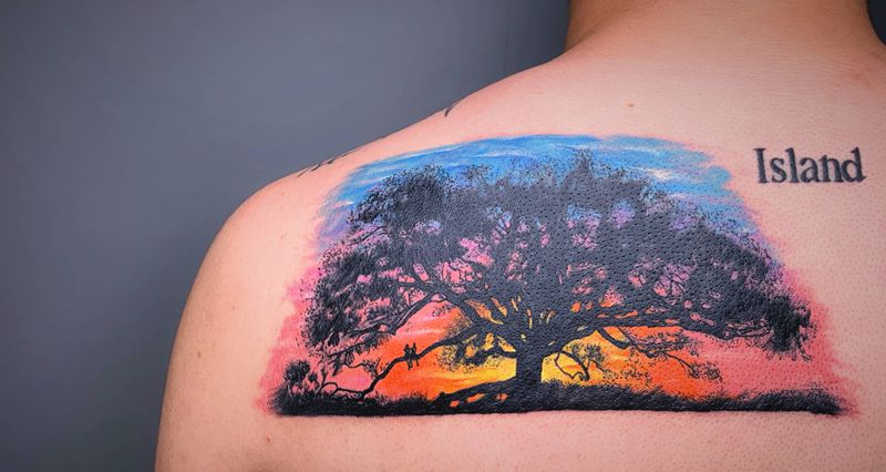 # 两部电影题材作品#纹身图片_背部腿部欧美写实电影题材电影纹身图案