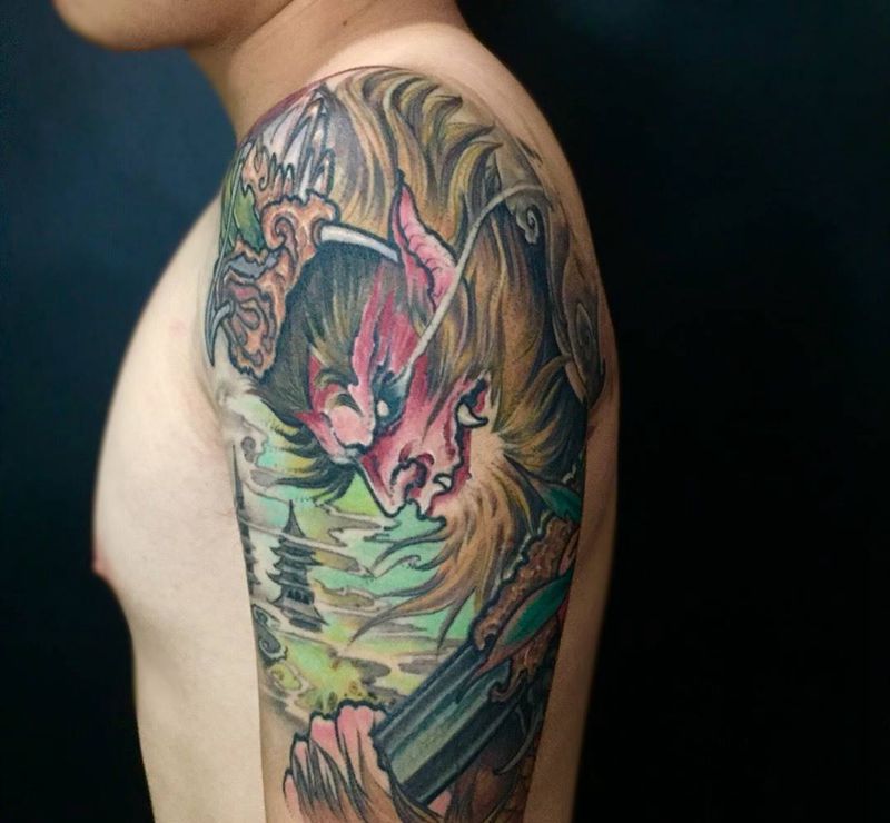 恢复后悟空纹身图片