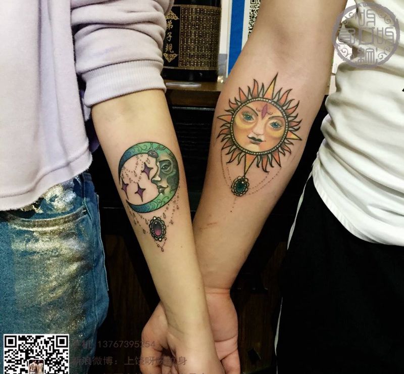 情侣纹身纹身图片_成品手部欧美情侣纹身图案