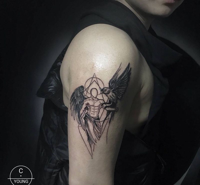 堕落 .纹身图片_成品欧美手臂几何人物动物静物清新纹身图案